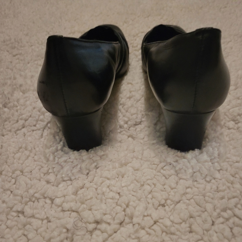 WOMENS S.R.O. SAMMI LEATHER HEEL PUMPS BLACK SIZE 8 - Picture 8 of 13